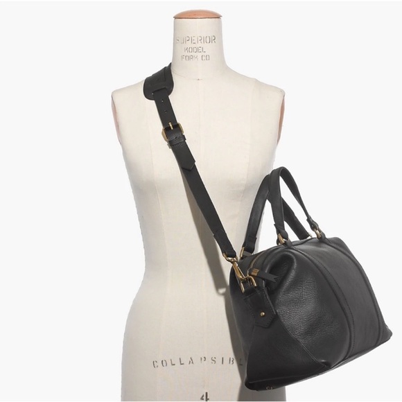 Madewell The Glasgow Satchel Black Leather Bag - Picture 12 of 16